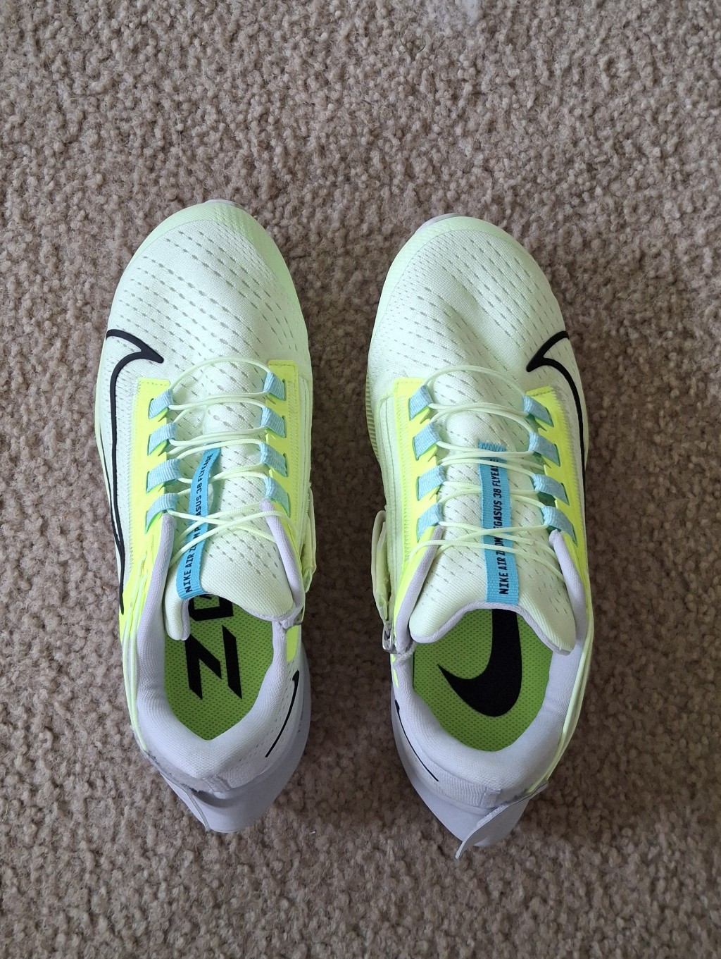 Nike Air Zoom Pegasus Neon Yellow And Black Running Sneakers